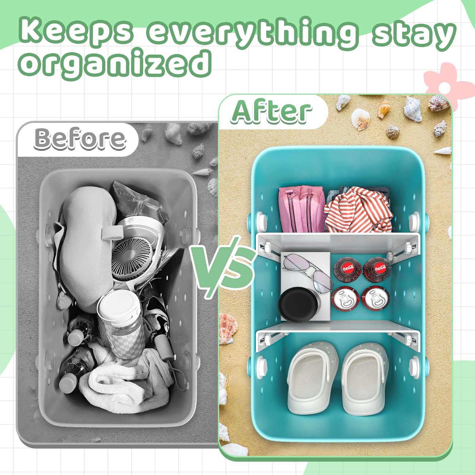 Topper Tray For Bogg Bag - Stanley Cup Holder & Organizer For All Sizes (Small, Medium, Large) - View #2