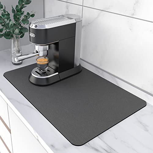 Tiitstoy Coffee Mat-Hide Stain Absorbent Rubber Quick Drying Mat for Kitchen Counter-Coffee Bar Accessories Dish Drying Mat Fit Under Coffee Maker